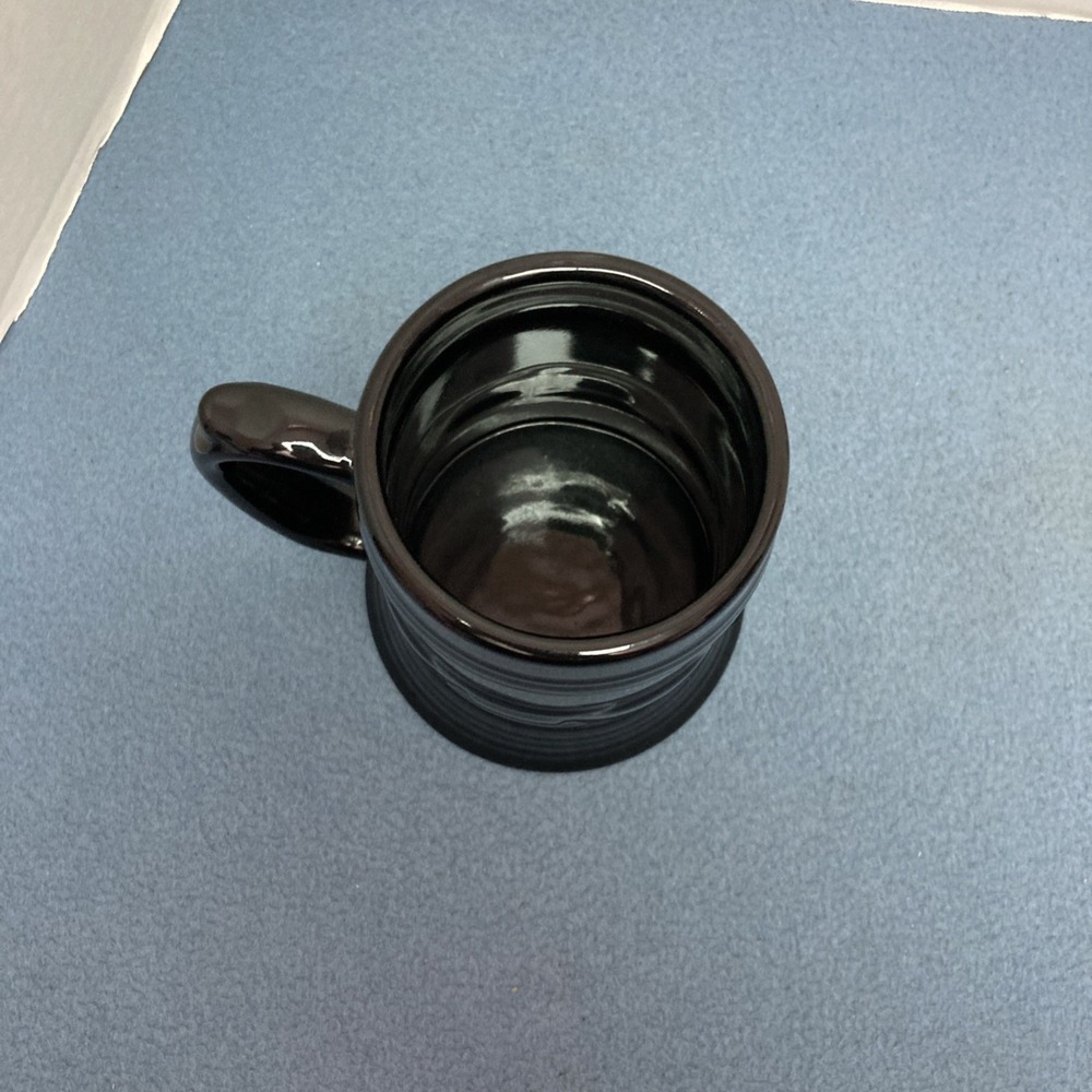 Longaberger Pottery Woven Traditions Ebony Vitrified 6.5" Drink Tankard - Picture 3 of 7